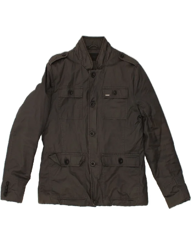 Men's Coats Made in the USACALVIN KLEIN Mens Utility Jacket UK 40 Large Grey Cotton