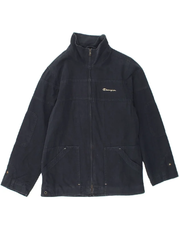 Men's Coats with Magnetic ClosuresCHAMPION Boys Bomber Jacket 9-10 Years Medium Navy Blue Cotton Men's Coats with Magnetic ClosuresCHAMPION Boys Bomber Jacket 9-10 Years Medium Navy Blue Cotton
