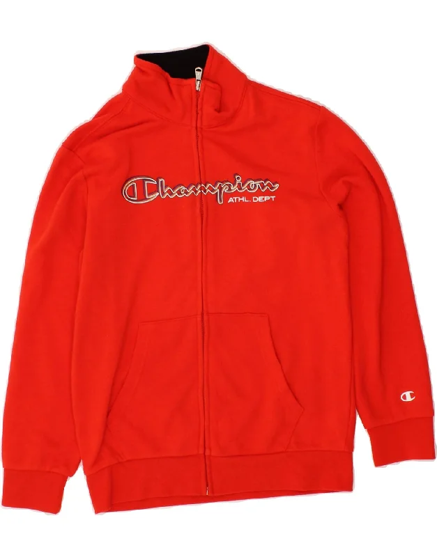Men's Coats with Wind-Resistant FabricCHAMPION Boys Graphic Tracksuit Top Jacket 9-10 Years Medium Red Cotton Men's Coats with Wind-Resistant FabricCHAMPION Boys Graphic Tracksuit Top Jacket 9-10 Years Medium Red Cotton