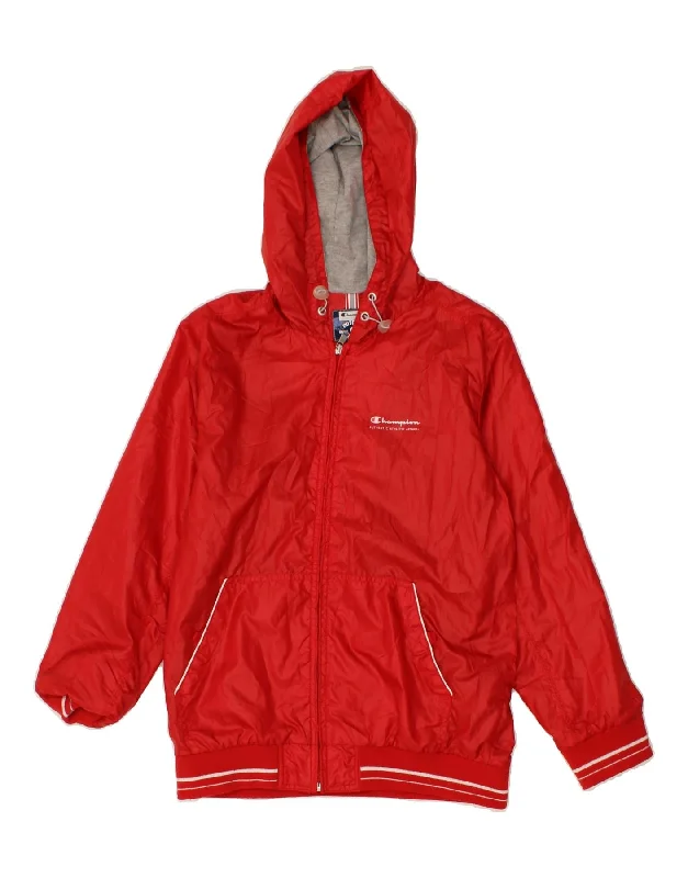 Luxurious Men's Cashmere CoatsCHAMPION Boys Hooded Rain Jacket 11-12 Years Large Red Polyester Luxurious Men's Cashmere CoatsCHAMPION Boys Hooded Rain Jacket 11-12 Years Large Red Polyester