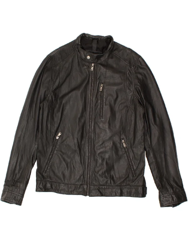 Men's Coats for Big and TallCONBIPEL Mens Bomber Leather Jacket IT 50 Large Black Leather Men's Coats for Big and TallCONBIPEL Mens Bomber Leather Jacket IT 50 Large Black Leather