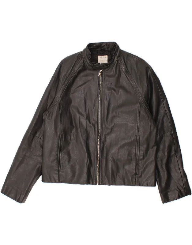 Men's Coats for Skinny MenCONBIPEL Mens Leather Jacket IT 52 XL Black Leather