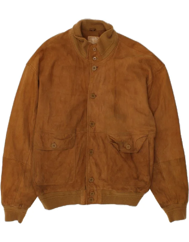Men's Coats with Tactical FeaturesCONBIPEL Mens Suede Bomber Jacket IT 56 3XL Brown Leather Men's Coats with Tactical FeaturesCONBIPEL Mens Suede Bomber Jacket IT 56 3XL Brown Leather