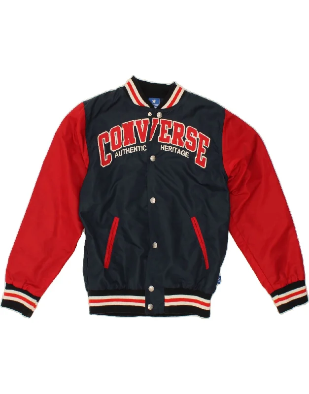 Men's Coats with Quilted LiningCONVERSE Boys Graphic Varsity Jacket 13-14 Years Navy Blue Colourblock Men's Coats with Quilted LiningCONVERSE Boys Graphic Varsity Jacket 13-14 Years Navy Blue Colourblock