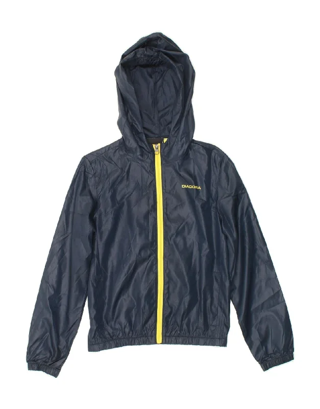 Men's Coats for SnowshoeingDIADORA Boys Hooded Rain Jacket 9-10 Years Large Navy Blue Polyester Men's Coats for SnowshoeingDIADORA Boys Hooded Rain Jacket 9-10 Years Large Navy Blue Polyester