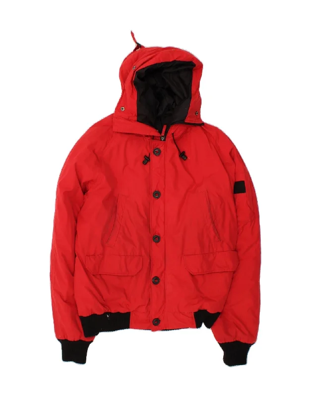High-Quality Men's Duffle CoatsDIADORA Mens Hooded Padded Jacket UK 42 XL Red Polyester