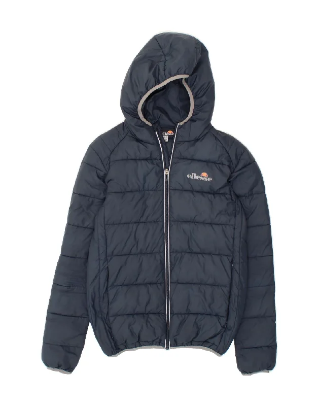 Men's Coats with Multi-Pocket DesignELLESSE Mens Hooded Padded Jacket UK 34 XS Navy Blue Polyester Men's Coats with Multi-Pocket DesignELLESSE Mens Hooded Padded Jacket UK 34 XS Navy Blue Polyester