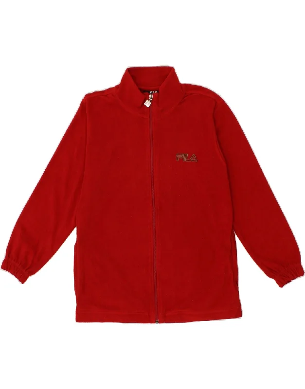 Modern Men's Field JacketsFILA Boys Fleece Jacket 13-14 Years XL Red Polyester