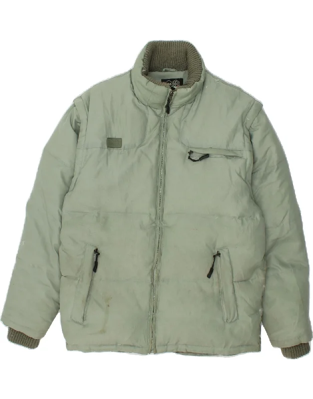 Men's Coats with Hidden PocketsFILA Mens Padded Jacket UK 36 Small Green Polyamide