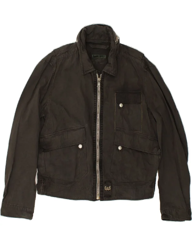 Warm Men's Down JacketsGAS Mens Bomber Jacket UK 44 2XL Grey