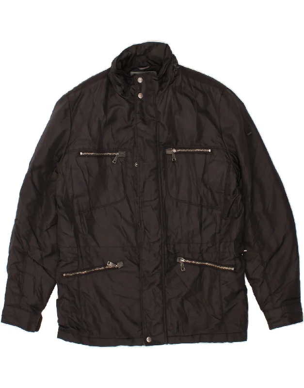 Men's Coats for All SeasonsGEOX Mens Hooded Utility Jacket UK 40 Large Black Polyamide Men's Coats for All SeasonsGEOX Mens Hooded Utility Jacket UK 40 Large Black Polyamide