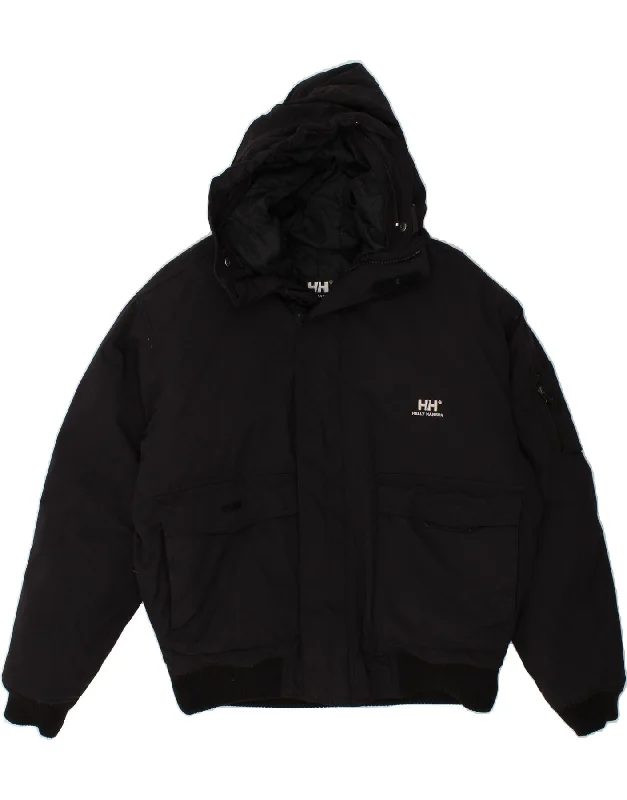 Men's Coats with Snap ButtonsHELLY HANSEN Mens Hooded Padded Jacket UK 40 Large Black Nylon Men's Coats with Snap ButtonsHELLY HANSEN Mens Hooded Padded Jacket UK 40 Large Black Nylon