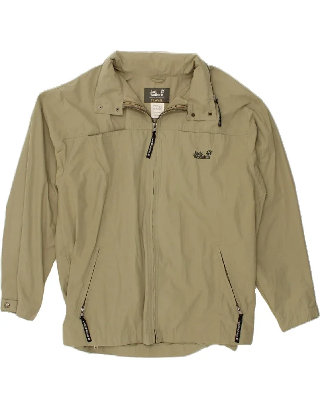 Waterproof Men's ParkasJACK WOLFSKIN Mens Travel Bomber Jacket UK 44 2XL Khaki Polyester Waterproof Men's ParkasJACK WOLFSKIN Mens Travel Bomber Jacket UK 44 2XL Khaki Polyester