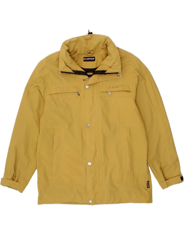 Essential Men's Puffer JacketsKLEPPER Mens Hooded Rain Jacket IT 48 Medium Yellow Polyamide Essential Men's Puffer JacketsKLEPPER Mens Hooded Rain Jacket IT 48 Medium Yellow Polyamide