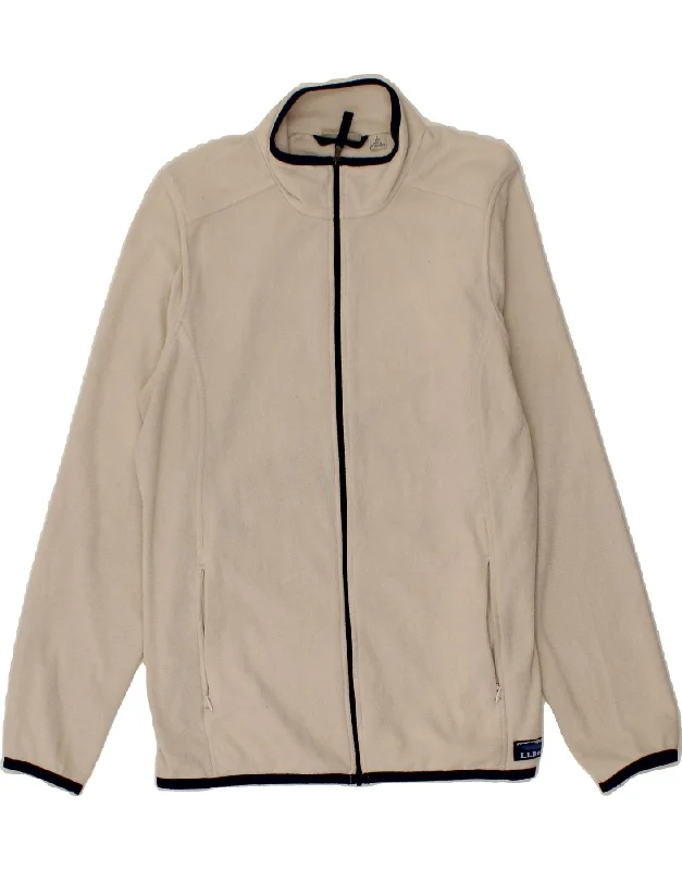 Winter-Ready Men's CoatsL.L.BEAN Mens Fleece Jacket UK 40 Large Beige Polyester