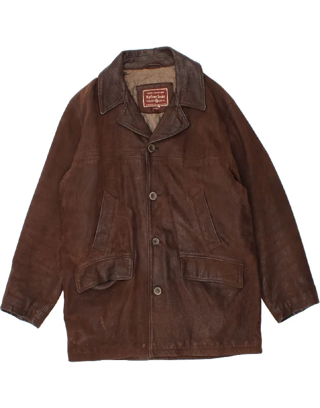 Men's Coats without LiningMARLBORO CLASSICS Mens Leather Jacket UK 42 XL Brown Leather Men's Coats without LiningMARLBORO CLASSICS Mens Leather Jacket UK 42 XL Brown Leather