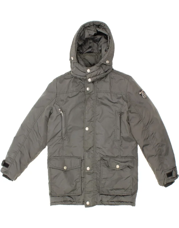 Warm Men's Down JacketsMASH Boys Hooded Padded Jacket 13-14 Years Grey Polyester
