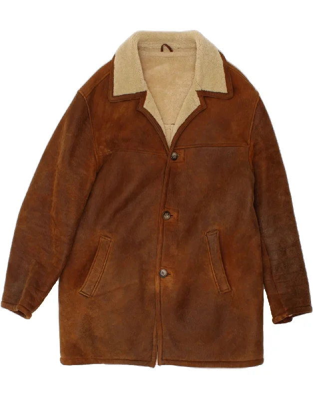 Men's Coats for Casual WearMASSIMO DUTTI Mens Shearling Jacket UK 42 XL Brown Shearling Men's Coats for Casual WearMASSIMO DUTTI Mens Shearling Jacket UK 42 XL Brown Shearling