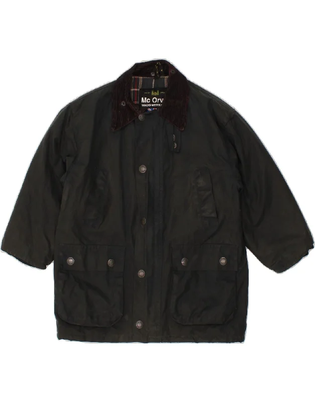 Men's Coats for SkiingMC ORVIS Boys Waxed Cotton Jacket 5-6 Years Black Cotton