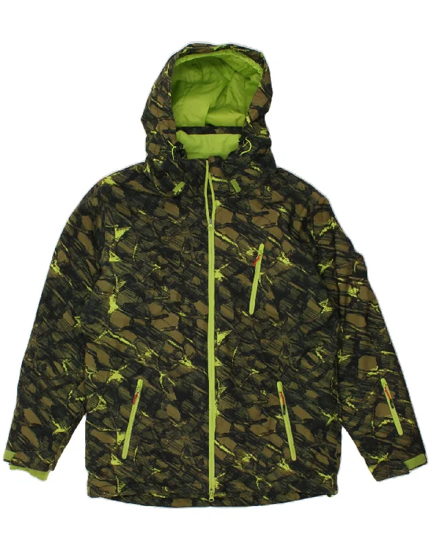 Men's Coats with Quick-Dry FabricMISTRAL Mens Abstract Pattern Hooded Windbreaker Jacket UK 40 Large Green Men's Coats with Quick-Dry FabricMISTRAL Mens Abstract Pattern Hooded Windbreaker Jacket UK 40 Large Green