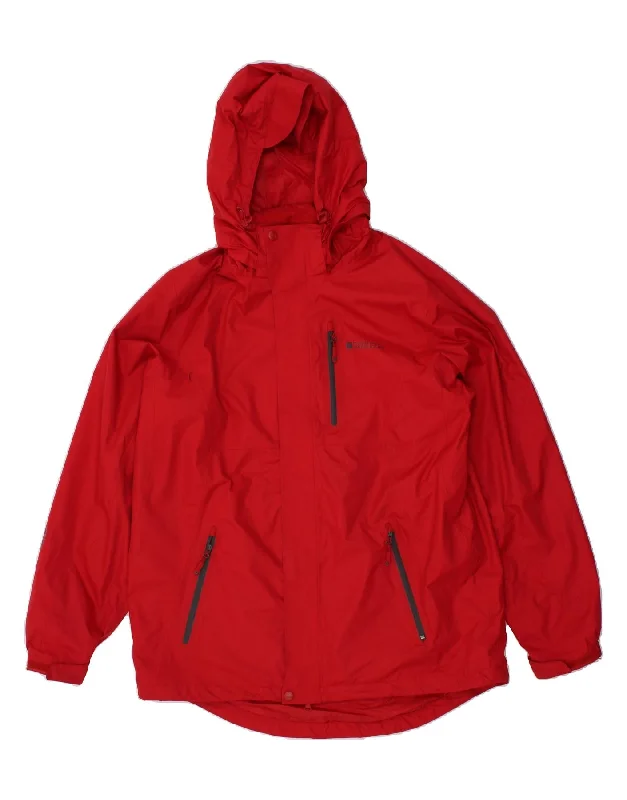 Men's Coats for SnowboardingMOUNTAIN WAREHOUSE Mens Hooded Rain Jacket UK 38 Medium Red Nylon Men's Coats for SnowboardingMOUNTAIN WAREHOUSE Mens Hooded Rain Jacket UK 38 Medium Red Nylon