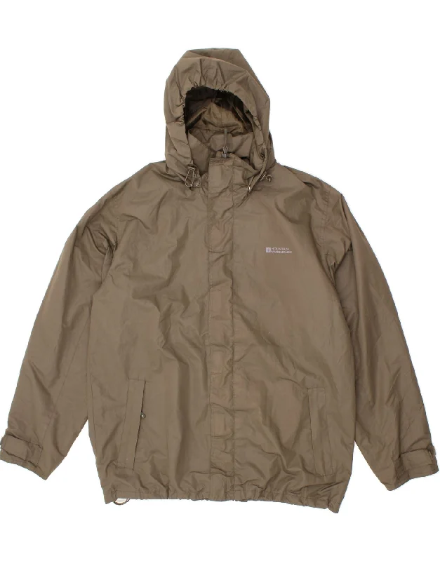 Men's Coats for Casual WearMOUNTAIN WAREHOUSE Mens Hooded Rain Jacket UK 40 Large Brown Polyester