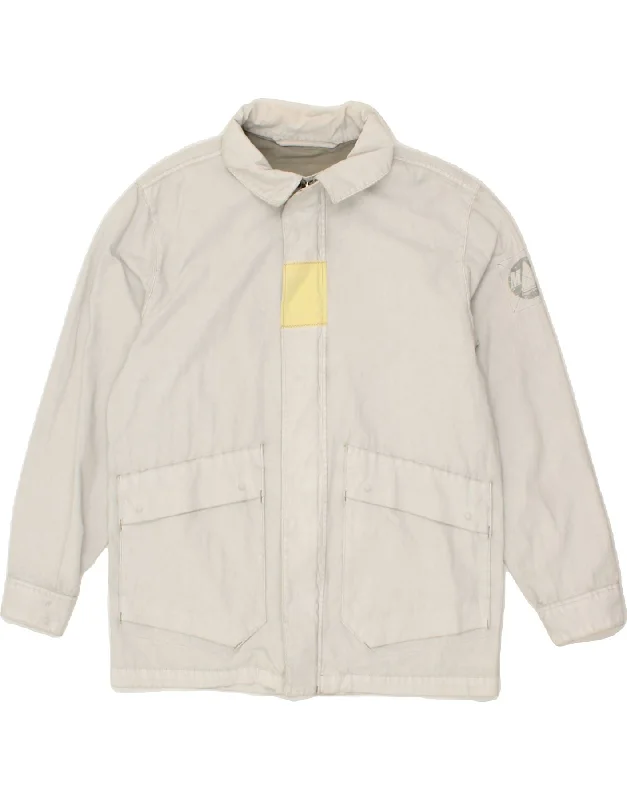 Men's Coats with Patchwork DesignsMURPHY & NYE Mens Graphic Utility Jacket UK 40 Large Grey Cotton Men's Coats with Patchwork DesignsMURPHY & NYE Mens Graphic Utility Jacket UK 40 Large Grey Cotton