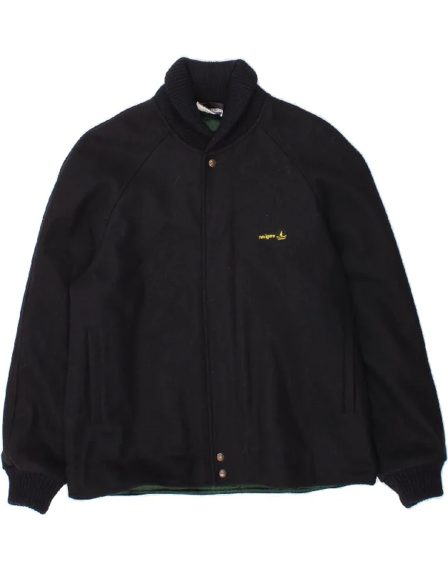 Men's Coats with Hidden PocketsNAVIGARE Mens Bomber Jacket UK 38 Medium Navy Blue Wool Men's Coats with Hidden PocketsNAVIGARE Mens Bomber Jacket UK 38 Medium Navy Blue Wool