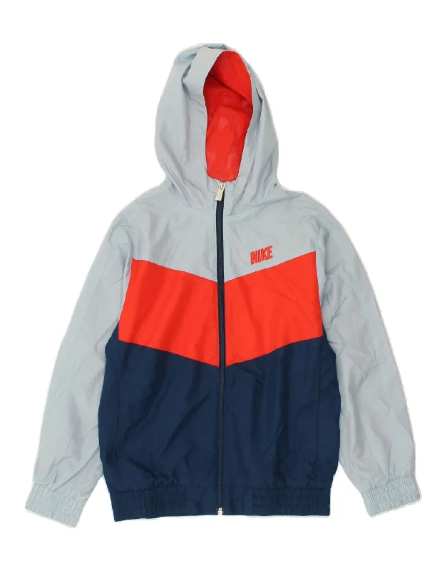 Men's Coats for BikingNIKE Boys Hooded Rain Jacket 10-11 Years Medium Blue Colourblock Men's Coats for BikingNIKE Boys Hooded Rain Jacket 10-11 Years Medium Blue Colourblock