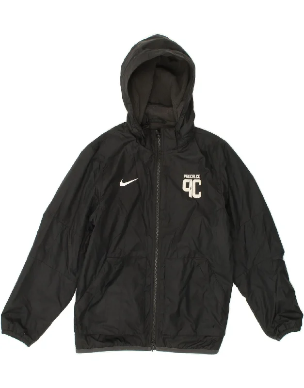 Men's Coats for Ice FishingNIKE Boys Hooded Windbreaker Jacket 10-11 Years Medium Black Polyester Men's Coats for Ice FishingNIKE Boys Hooded Windbreaker Jacket 10-11 Years Medium Black Polyester