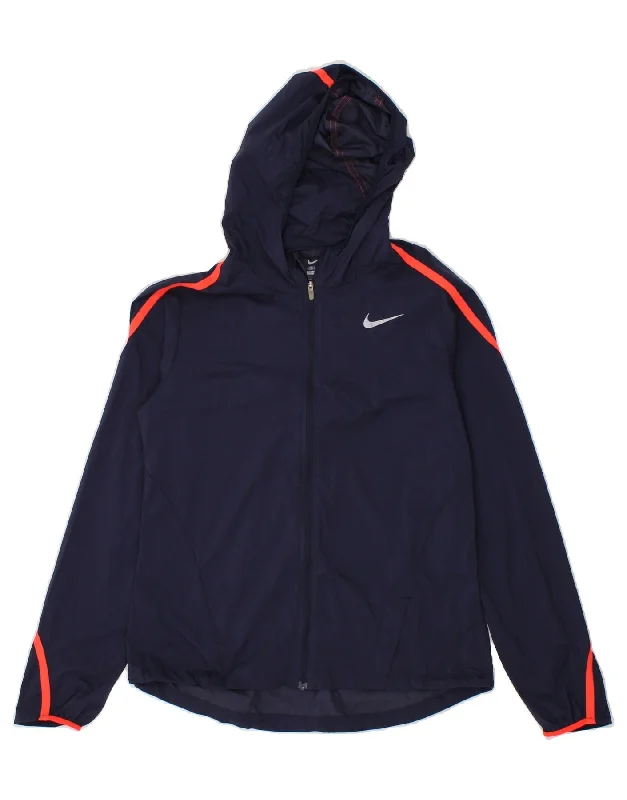 Men's Coats with Hidden PocketsNIKE Mens Hooded Rain Jacket UK 36 Small Navy Blue Nylon Men's Coats with Hidden PocketsNIKE Mens Hooded Rain Jacket UK 36 Small Navy Blue Nylon
