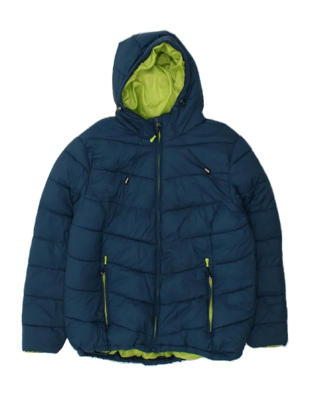 Men's Coats with Quick-Dry FabricNORDCAP Mens Hooded Padded Jacket IT 48 Medium Blue Polyamide Men's Coats with Quick-Dry FabricNORDCAP Mens Hooded Padded Jacket IT 48 Medium Blue Polyamide