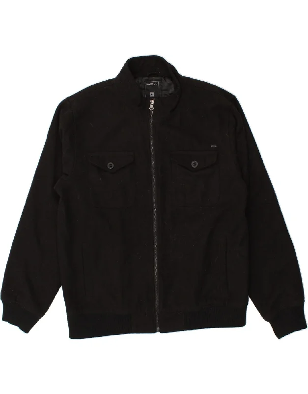 Men's Coats for WalkingO'NEILL Mens Bomber Jacket UK 42 XL Black Viscose