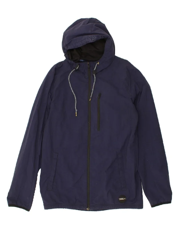 Men's Coats for SpringO'NEILL Mens Hooded Rain Jacket UK 38 Medium Navy Blue Polyester Men's Coats for SpringO'NEILL Mens Hooded Rain Jacket UK 38 Medium Navy Blue Polyester