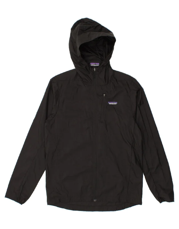 Men's Coats with Velcro ClosuresPATAGONIA Mens Hooded Rain Jacket UK 36 Small Black Polyamide Men's Coats with Velcro ClosuresPATAGONIA Mens Hooded Rain Jacket UK 36 Small Black Polyamide