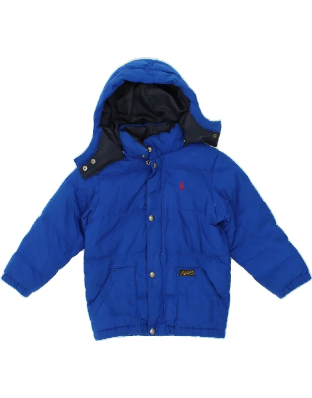 Men's Coats for WorkPOLO RALPH LAUREN Boys Hooded Padded Jacket 4-5 Years Blue