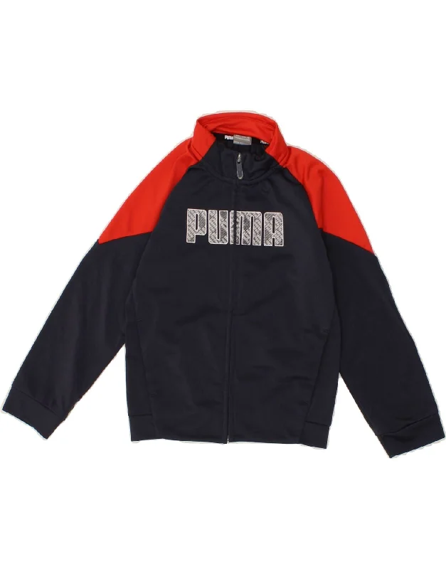Men's Coats with Down InsulationPUMA Boys Graphic Tracksuit Top Jacket 5-6 Years XS Navy Blue Colourblock Men's Coats with Down InsulationPUMA Boys Graphic Tracksuit Top Jacket 5-6 Years XS Navy Blue Colourblock