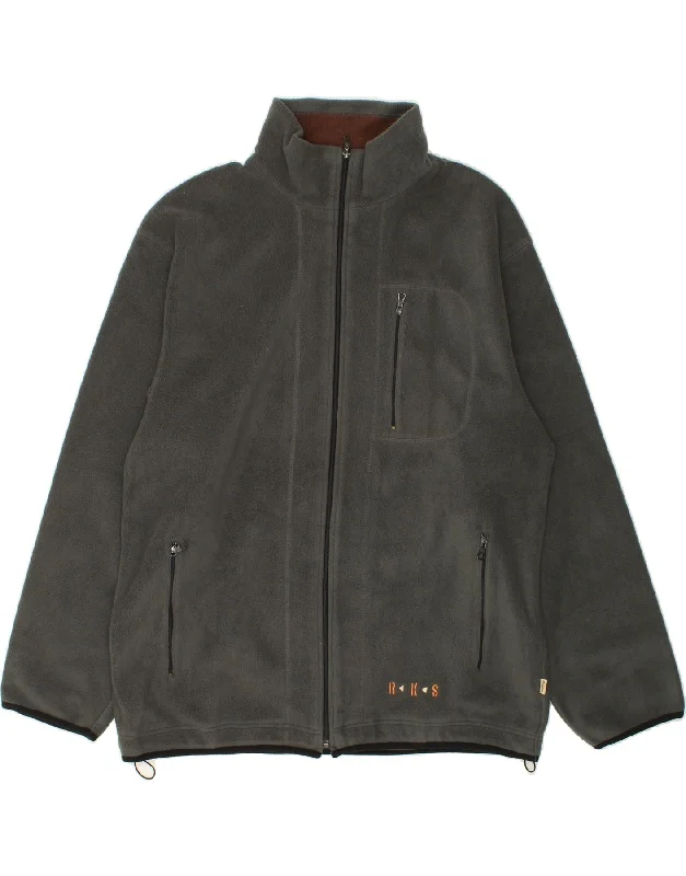 Men's Coats with Velcro ClosuresRIFLE Mens Fleece Jacket UK 44 2XL Khaki Polyester