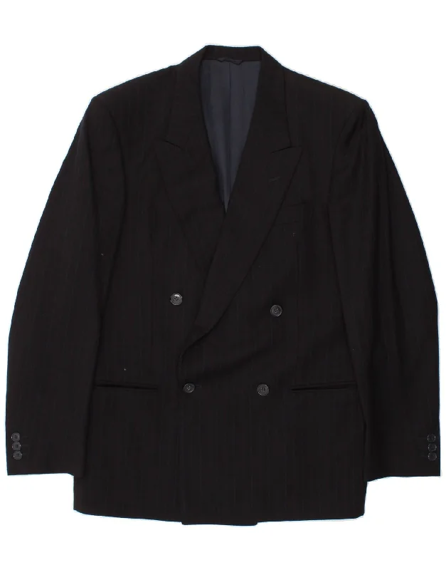 Men's Coats with Water-Repellent FabricSESPI Mens Double Breasted Blazer Jacket IT 46 Small Navy Blue Striped Men's Coats with Water-Repellent FabricSESPI Mens Double Breasted Blazer Jacket IT 46 Small Navy Blue Striped