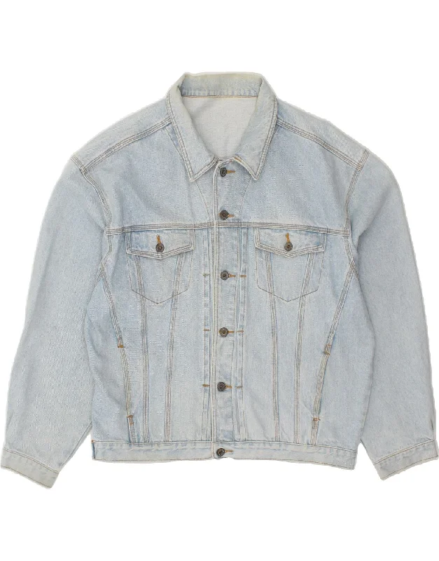 Men's Coats for Rainy WeatherSMASHER Mens Denim Jacket UK 42 XL Blue Cotton