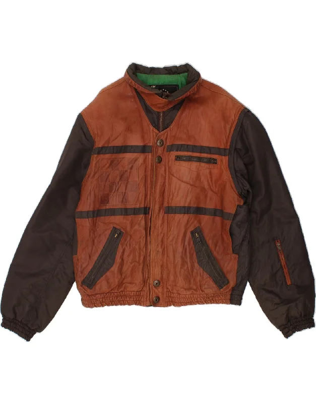 Men's Coats for Dressy OccasionsSPIDI Mens Bomber Windbreaker Jacket IT 54 2XL Brown Colourblock Men's Coats for Dressy OccasionsSPIDI Mens Bomber Windbreaker Jacket IT 54 2XL Brown Colourblock