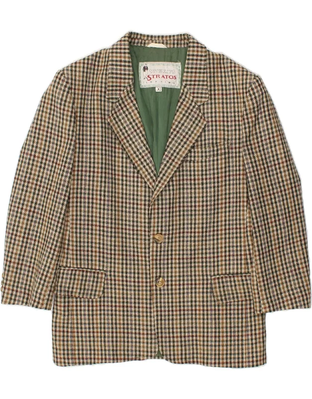 Men's Coats with Hand WarmersSTRATOS Mens 2 Button Blazer Jacket UK 38 Medium Multicoloured Houndstooth Men's Coats with Hand WarmersSTRATOS Mens 2 Button Blazer Jacket UK 38 Medium Multicoloured Houndstooth
