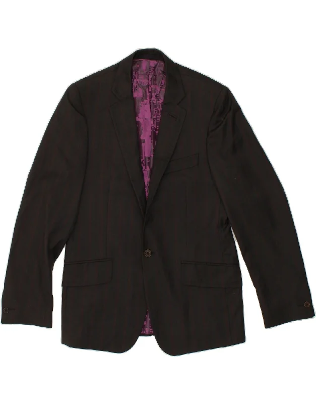 Men's Coats for Every OccasionTED BAKER Mens 1 Button Blazer Jacket UK 36 Small Brown Striped Wool
