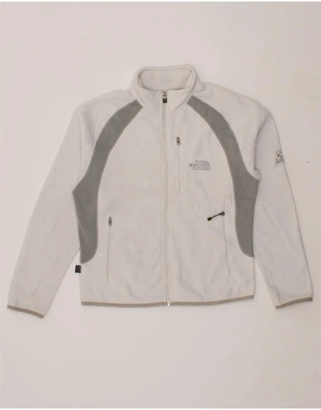 Men's Coats for HikingTHE NORTH FACE Mens Fleece Jacket UK 38 Medium White Colourblock Polyester