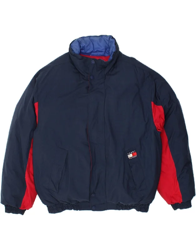 Men's Coats with Removable LiningsTOMMY HILFIGER Mens Hooded Reversible Padded Jacket UK 40 Large Navy Blue Men's Coats with Removable LiningsTOMMY HILFIGER Mens Hooded Reversible Padded Jacket UK 40 Large Navy Blue