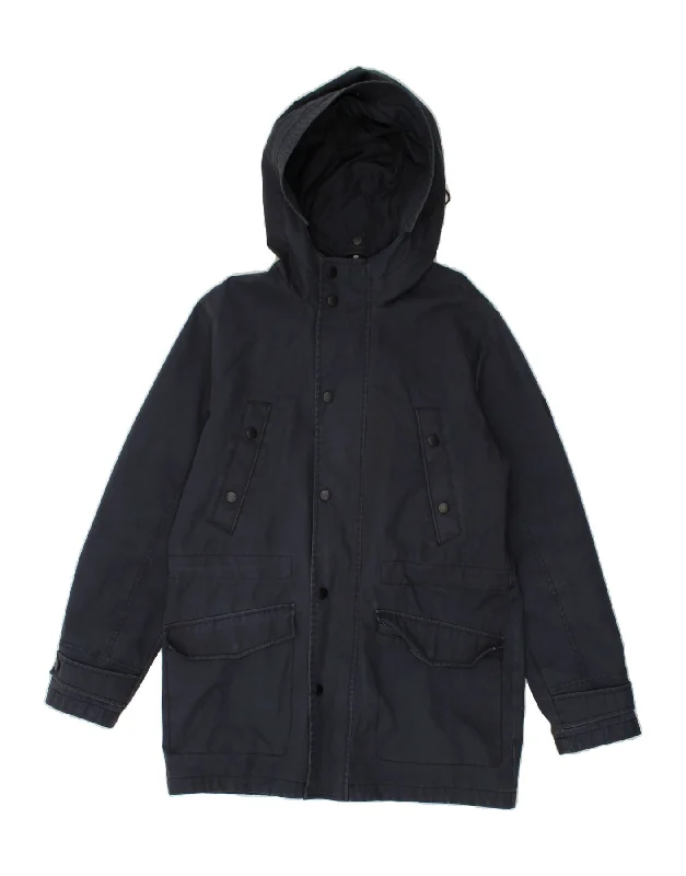 Men's Coats with Reflective StripesTOMMY HILFIGER Mens Hooded Windbreaker Jacket UK 38 Medium Navy Blue Men's Coats with Reflective StripesTOMMY HILFIGER Mens Hooded Windbreaker Jacket UK 38 Medium Navy Blue
