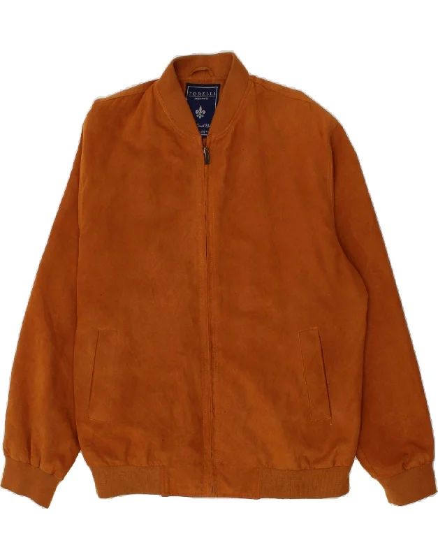 Casual Men's Bomber JacketsTORELLI Mens Bomber Jacket UK 42 XL Brown Polyester