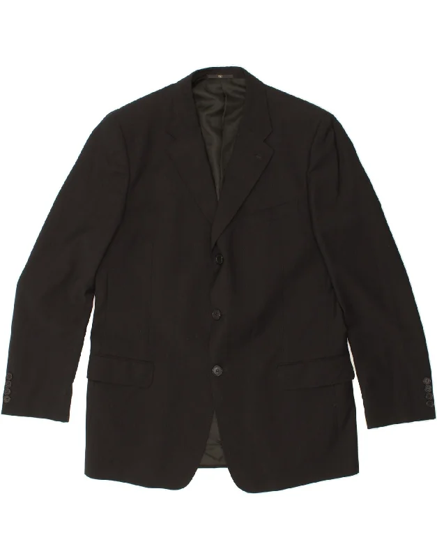 Men's Coats with Breathable FabricVALENTINO Mens 3 Button Blazer Jacket IT 56 3XL Black Wool Men's Coats with Breathable FabricVALENTINO Mens 3 Button Blazer Jacket IT 56 3XL Black Wool