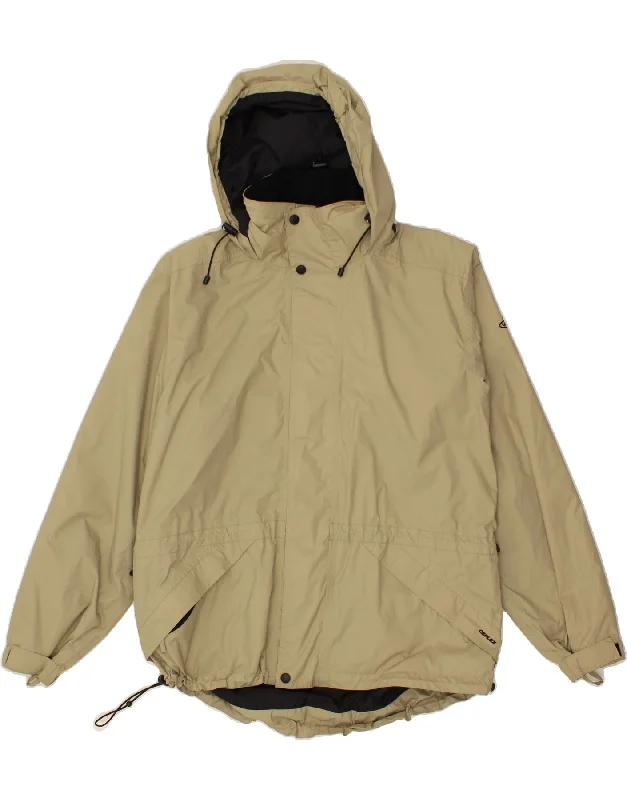 Best Men's Leather CoatsVAUDE Mens Hooded Rain Jacket UK 40 Large Beige Polyamide
