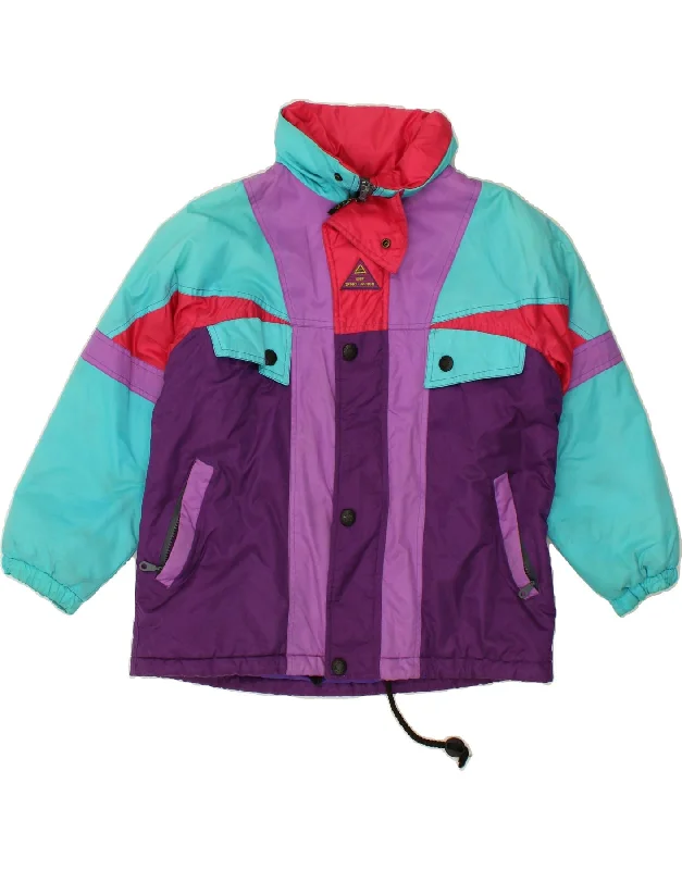 Men's Coats with Belted WaistsVINTAGE Boys Ski Jacket 11-12 Years Multicoloured Colourblock Polyamide Men's Coats with Belted WaistsVINTAGE Boys Ski Jacket 11-12 Years Multicoloured Colourblock Polyamide